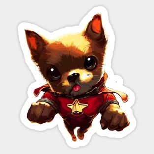 Superhero puppy dog Sticker